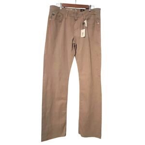 NWT AG Adriano Goldschmied Protege Jeans•34x34•Classic Straight SUD Pants Khaki